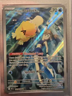 2025 Pokemon Destine Rivals MISTY'S PSYDUCK #193 DRI EN Illustration Rare PSA 10 - Image 4