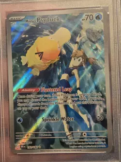 2025 Pokemon Destine Rivals MISTY'S PSYDUCK #193 DRI EN Illustration Rare PSA 10 - Image 5