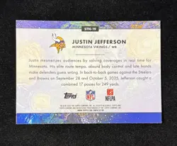 2025 Topps Chrome Cosmic JUSTIN JEFFERSON Stars in the Night #STN-19 Vikings - Image 2