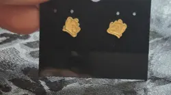 DISNEY/WINNIE THE POOH 10K Gold Stud Earrings - Image 2
