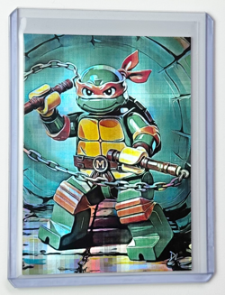 Michelangelo Limited Edition Artist Signed “The Minifigure” Refractor Card 1/1 - Image 1