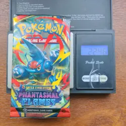 Pokemon Tcg Mega Evolution phantasmal flames Heavy 22.46g Booster Pack Sealed - Image 1