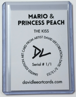 Mario & Princess Peach Limited Edition Artist Signed The Kiss Refractor Card 1/1 - Image 2