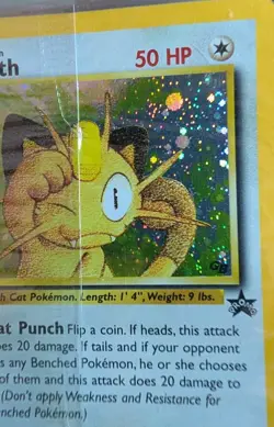 Meowth #10 GB Black Star Stamped Promo WotC Pokemon Card (Sealed) - Image 3