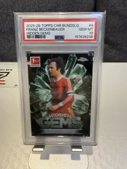 Franz Beckenbauer Hidden Gem PSA 10 Topps Chrome Bundesliga Pop 2 - Image 1