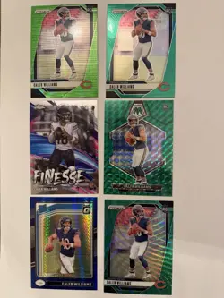 6 X Caleb Williams Rookie cards prizm/optic - Image 1