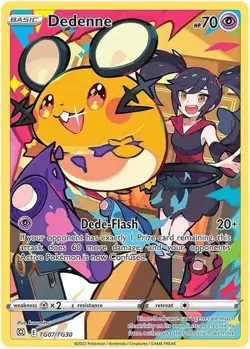 Pokemon Dedenne TG07/TG30 Rare Holo Pokemon Card (SWSH Brilliant Stars) - Image 1