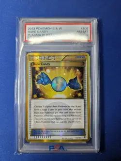 2013 Pokemon B&W Plasma Blast Rare Candy - Secret Rare 105/101 - PSA 8 NM-MT - Image 1