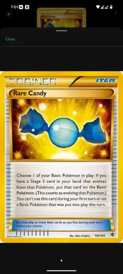 2013 Pokemon B&W Plasma Blast Rare Candy - Secret Rare 105/101 - PSA 8 NM-MT - Image 2
