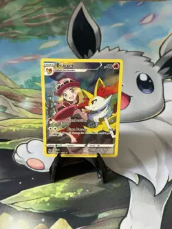 Pokemon TCG Braixen Silver Tempest Full Art Character Rare Card TG01/TG30 - Image 1