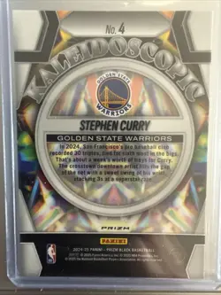 2024-25 Panini Prizm Black Stephen Curry Kaleidoscopic Silver Prizm #4 Warriors - Image 3