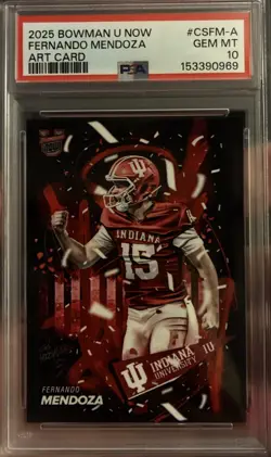 2026 Bowman U Now Fernando Mendoza Encased Art Card #CSFM-A PSA 10 RAIDERS - Image 1