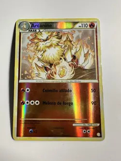 Arcanine 1/123 Reverse Holo SPANISH - HeartGold SoulSilver - Holo Rare - MP - Image 1
