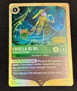 Cruella De Vil Judgmental Traveler - 45/P3 Promo - Disney Lorcana Wilds Unknown - Image 1