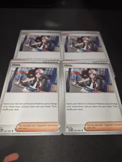 4 x Hilda 084/086 Uncommon White Flare Pokemon Near Mint Pokemon TCG playable - Image 2