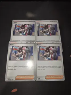 4 x Hilda 084/086 Uncommon White Flare Pokemon Near Mint Pokemon TCG playable - Image 1