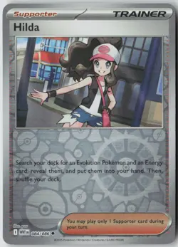 Hilda 084/086 Uncommon White Flare Pokemon Reverse Holo Near Mint - Image 1