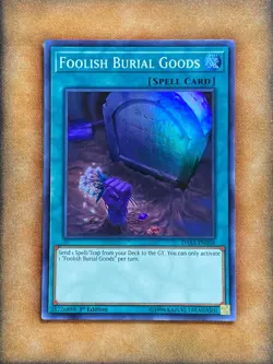 Yugioh Foolish Burial Goods DASA-EN058 Super Rare 1st Ed NM - Image 1