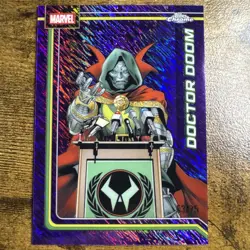 2026 Topps Chrome Marvel Comics Doctor Doom Purple Shimmer Refractor /75 - Image 1