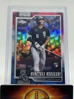 2026 Topps Chrome Munetaka Murakami RC Red White & Blue Refractor #274 White Sox - Image 1