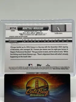 2026 Topps Chrome Munetaka Murakami RC Red White & Blue Refractor #274 White Sox - Image 2