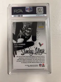2024 Donruss Optic CJ Stroud Sunday Kings #12 RC SP PSA 10 GEM MINT Case Hit - Image 2
