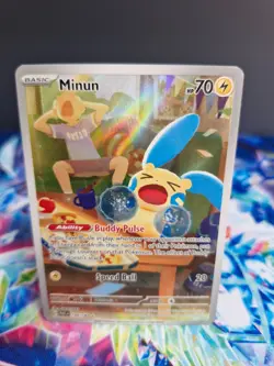 Pokemon TCG - Minun 194/182 - Paradox Rift - Illustration Rare Holo - Image 3