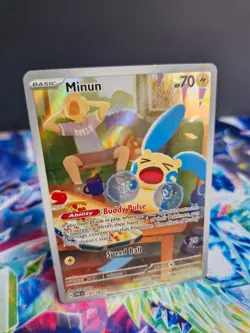 Pokemon TCG - Minun 194/182 - Paradox Rift - Illustration Rare Holo - Image 5