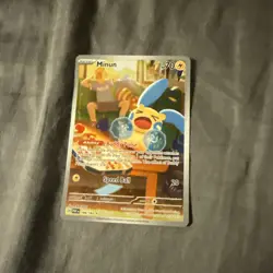 Minun 194/182 Illustration Rare Paradox Rift Pokemon Near Mint - Image 1