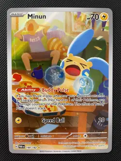 Minun 194/182 - Pokemon TCG Illustration Rare Card - Paradox Rift - Image 1