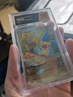 Minun 194/182 Ace 10 Gem Mint Paradox Rift Illustration Rare Pokemon Card - Image 3