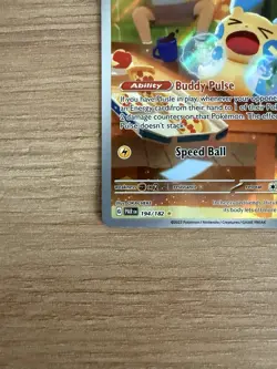 Pokemon TCG Minun Paradox Rift Illustration Rare Card 194/182 - Image 4