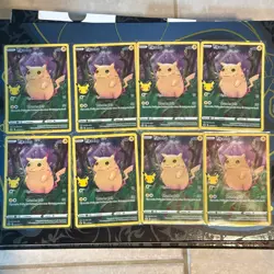 Lot (8) Pikachu 005/025 Full Art Celebrations Pokemon TCG 25th Anniversary - Image 1