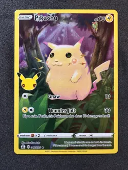 Pokemon TCG Pikachu 005/025 Holo 25th Anniversary Celebrations (b) - Image 1