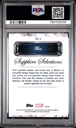 2024 Marvel Topps Chrome Sapphire Selections Thor Purple Refractor /15 PSA 10 - Image 2