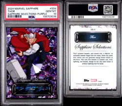 2024 Marvel Topps Chrome Sapphire Selections Thor Purple Refractor /15 PSA 10 - Image 3