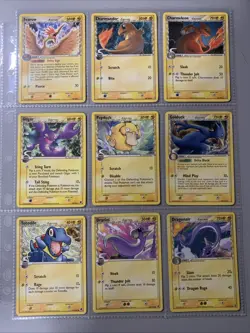Pokemon TCG Mixed Vintage EX Era Delta Species 9 Card Lot Non Holo - Image 1