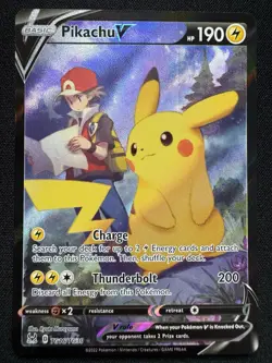 Pokemon TCG Pikachu V TG16/TG30 Trainer Gallery Lost Origin Ultra Rare Near Mint - Image 1
