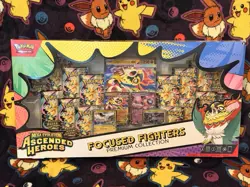 FREE SHIP Pokemon Ascended Heroes Focused Fighters Premium Collection Sams Club - Image 1
