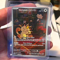 The Pokemon Company Team Rocket's Meowth 203/182 Sv10 Full Art Holo IR - Image 1