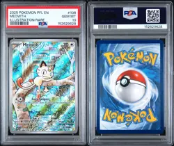 2025 POKEMON PFL EN-PHANTASMAL FLAMES ILLUSTRATION RARE #106 MEOWTH PSA 10 - Image 3
