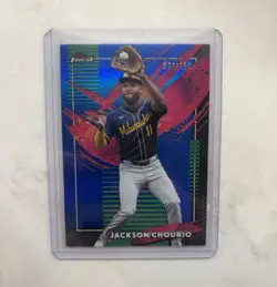 Topps 2026 Topps Finest Jackson Chourio Brewers Rare Blue Refractor 71/150 - Image 1