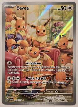 Pokemon TCG Eevee Full Art Illustration Rare 188/167 Sv06 Holo English 2024 - Image 1