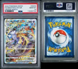 PSA 10 Mewtwo VSTAR Crown Zenith Galarian Gallery Full Alt Art GG44 Pokemon Card - Image 3