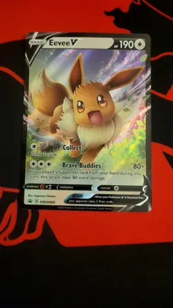 Eevee V Sword And Shield Black Star Promo SWSH065 NM Pokemon Card - Image 1