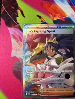 Iris's Fighting Spirit 292/217 Full Art Secret Rare Ascended Hero’s Pokemon Card - Image 3