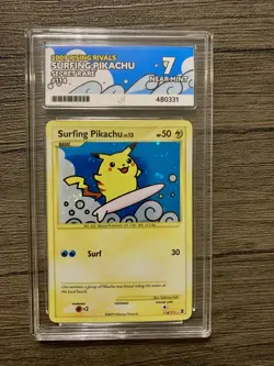 Surfing Pikachu 114/111 - Rising Rivals Secret Rare Pokemon Card - ACE 7 - Image 1