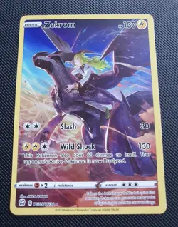 Zekrom TG05/TG30 SWSH Brilliant Stars Trainer Gallery Holo Pokemon Card NM/M - Image 1