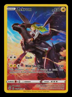Pokemon Card Zekrom TG05/TG30 Brilliant Stars Trainer Gallery BRS Holo NM 2022 - Image 1