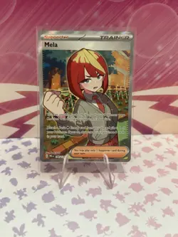 Pokemon TCG S&V Prismatic Evolutions Mela Card 140/131 Ultra Rare Full Art - Image 1